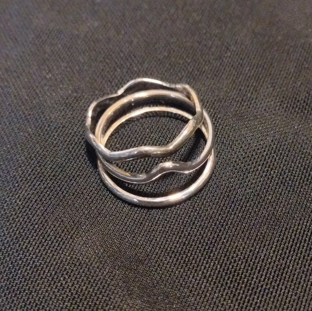 Premier Designs Set Of 3 Stackable Sterling Silver Rings